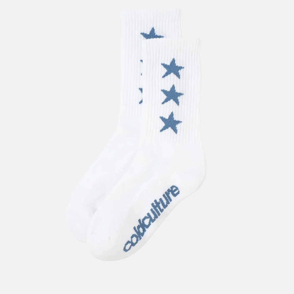 ColdCulture- STARRY SOCKS BLUE/WHITE